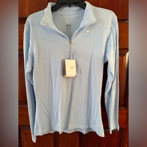 Nike Dri-Fit Light Blue 1/4 Zip Top NWT Size Large